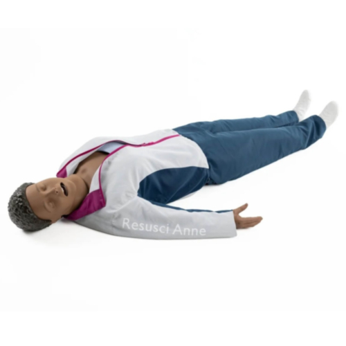 Corps Entier de Formation Laerdal Resusci Anne QCPR avec Tête Airway et Valise de Transport (peau foncée) 