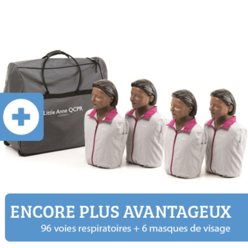 Pack de 4 Laerdal Little Anne QCPR - version noire - 7471