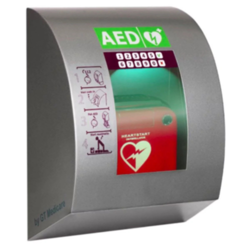 SixCase AED Boîtier extérieur avec code PIN (gris) 
