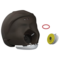 Tête complète pour Laerdal Little Anne avec mâchoire (peau foncée) 